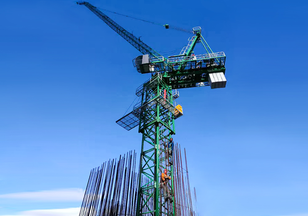 Qtd80 Luffing Jib Tower Vinç 6t Jib uzunluğu 40m