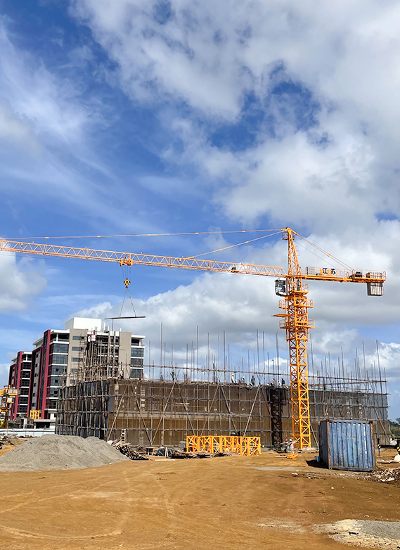 Mauritius'ta QTZ50 (5010) Tower Crane Projesi